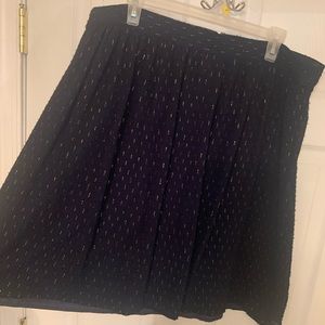 J Crew navy and gold skirt